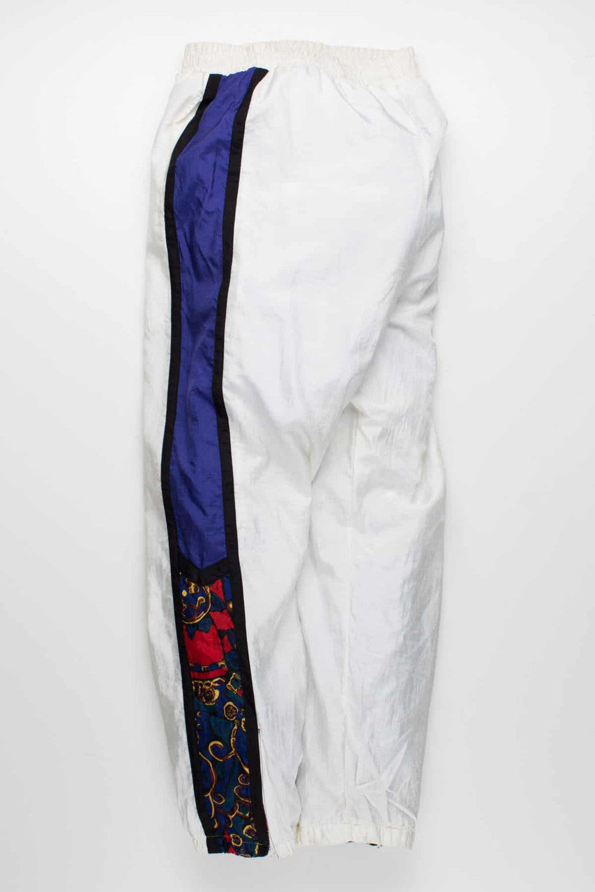 White Windbreaker Colorblock Track Pant