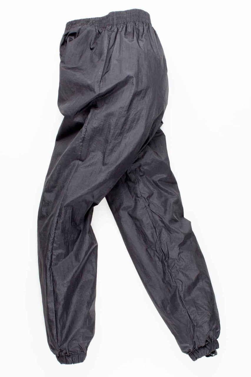 Solid Black Windbreaker Track Pants