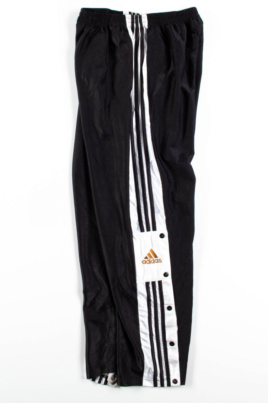 Black & White Adidas Side Snap Track Pants (sz. L) – Ragstock