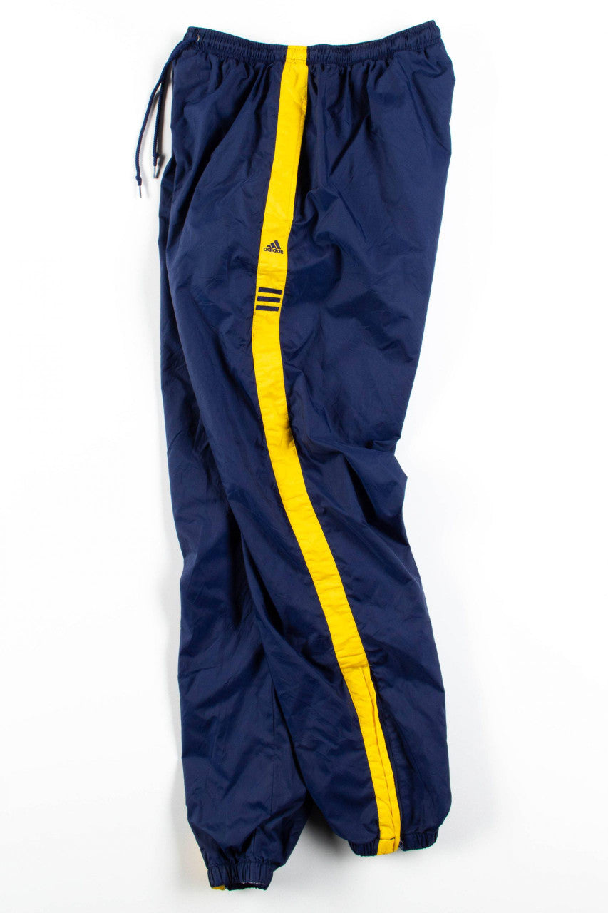 Navy & Yellow Adidas Track Pants (sz. L)
