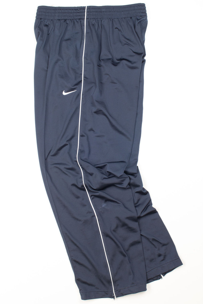 Navy Pleated Nike Track Pants
