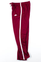 Burgundy Nike Track Pants