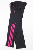 Black & Hot Pink Adidas Track Pants