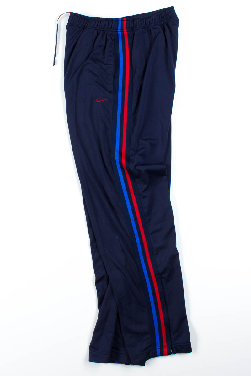 Red & Blue Striped Nike Track Pants