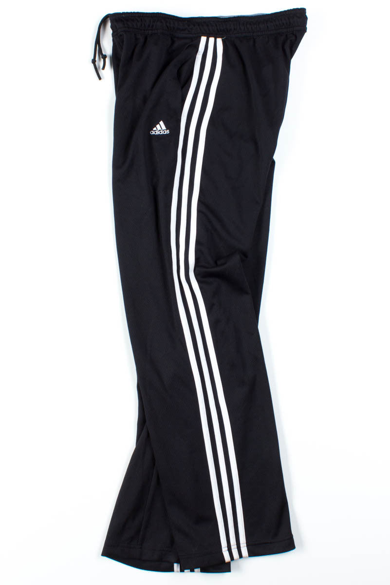 Black Adidas Three Stripe Track Pants