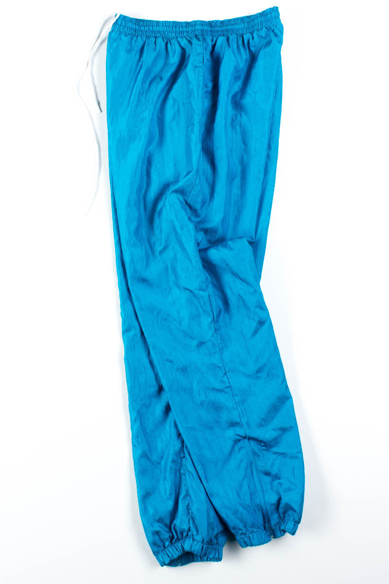 Teal Nylon Track Pants