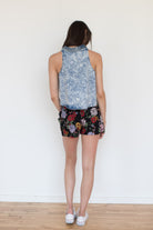Acid Washed Trapeze Crop Top