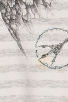 Vintage Striped Light Gray American Bald Eagle Alaska Sweatshirt (1990s)