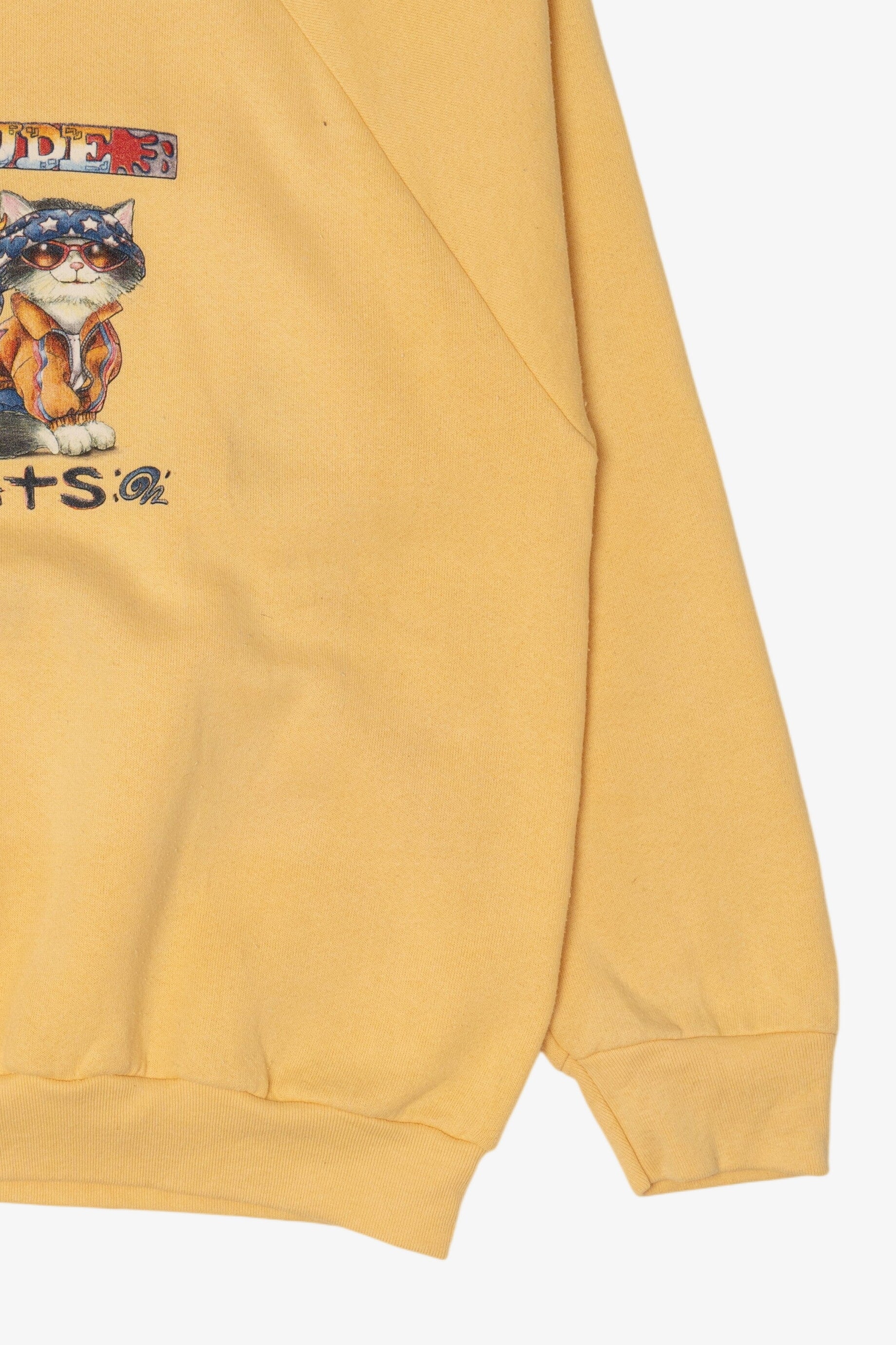 Yellow "Cattitude" Bad Cats Sweatshirt