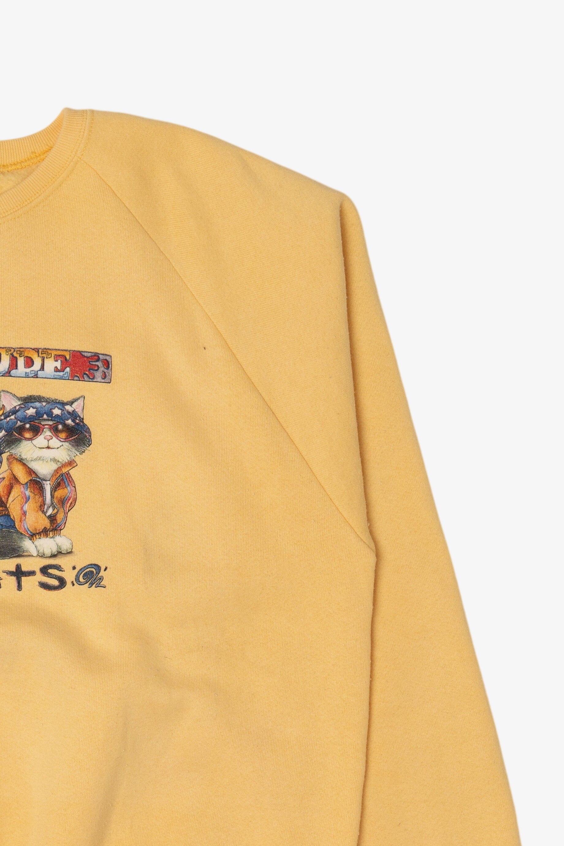 Yellow "Cattitude" Bad Cats Sweatshirt