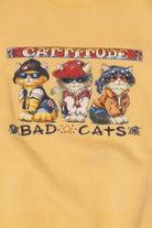Yellow "Cattitude" Bad Cats Sweatshirt