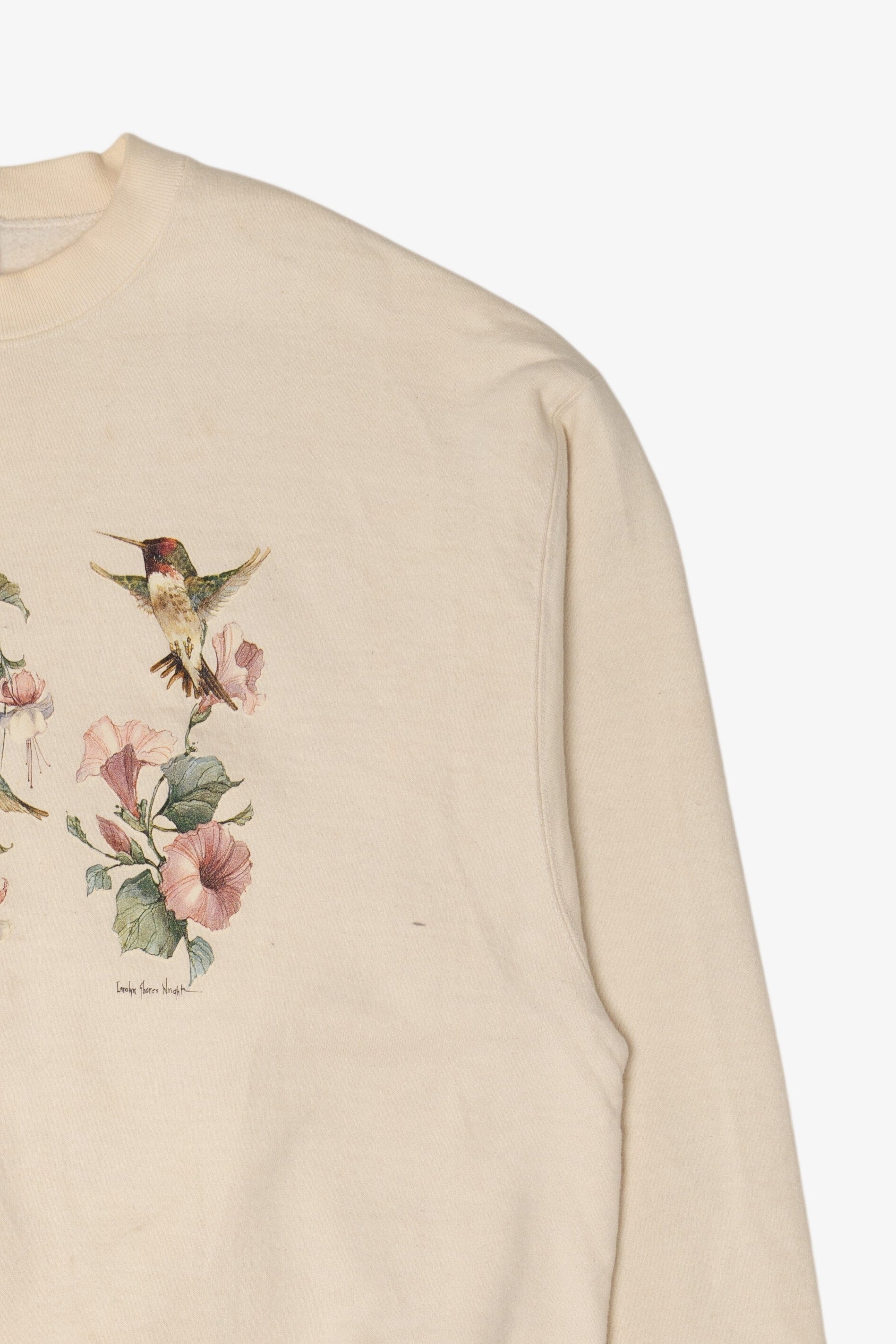 Vintage Hummingbirds And Flowers Sweatshirt (1990s)