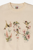 Vintage Hummingbirds And Flowers Sweatshirt (1990s)