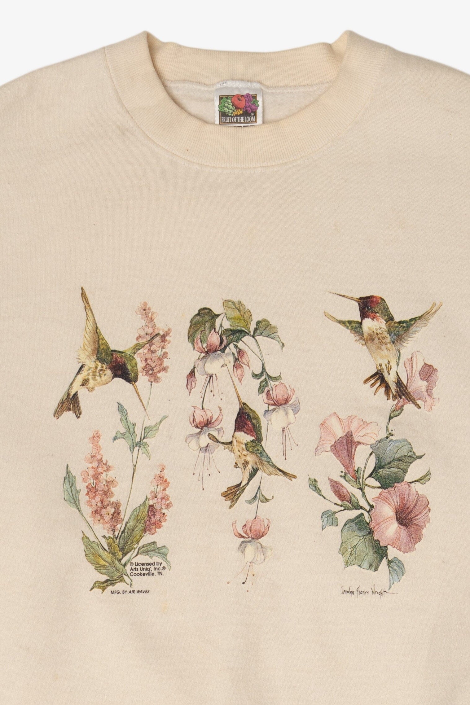 Vintage Hummingbirds And Flowers Sweatshirt (1990s)