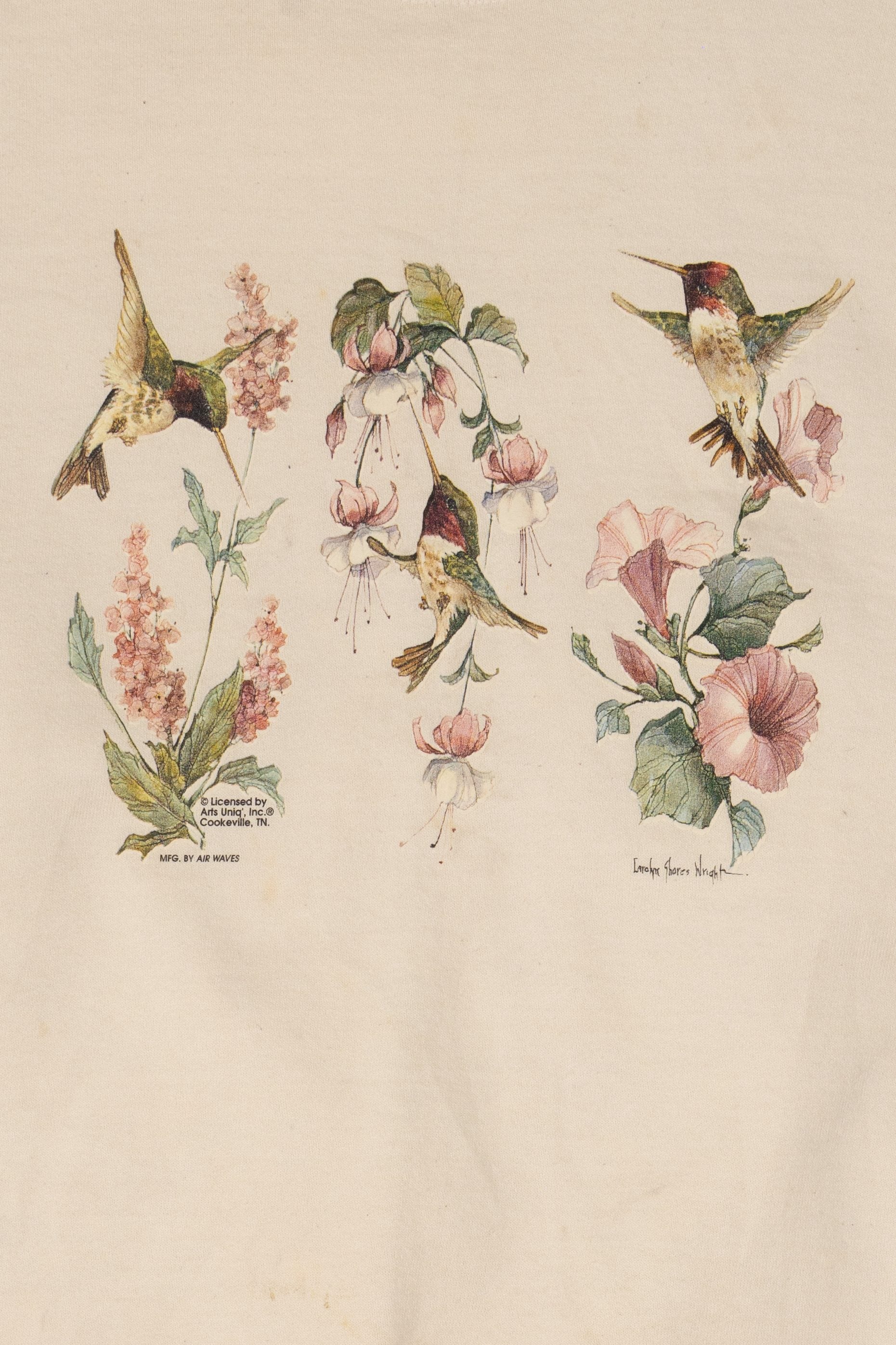 Vintage Hummingbirds And Flowers Sweatshirt (1990s)