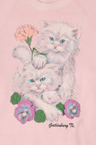 Vintage Pink Kittens Gatlinburg TN Raglan Sweatshirt (1990s)