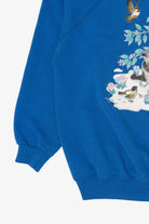 Vintage Blue Kittens And Birds Morning Sun Raglan Sweatshirt (1990s)