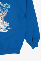 Vintage Blue Kittens And Birds Morning Sun Raglan Sweatshirt (1990s)