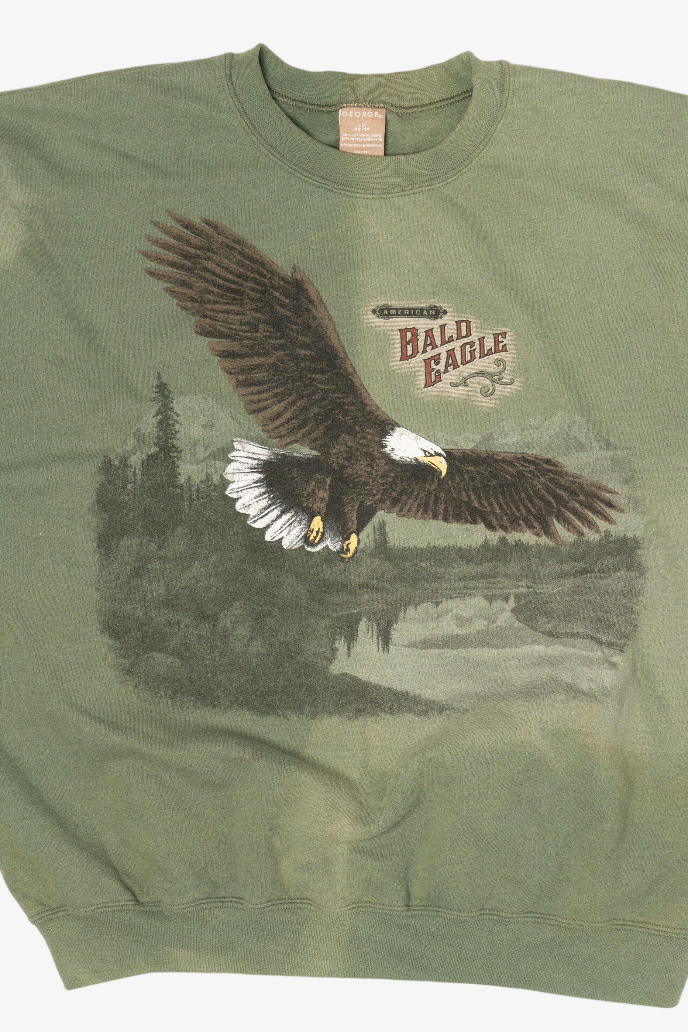 Green American Bald Eagle Sweatshirt (2010s)