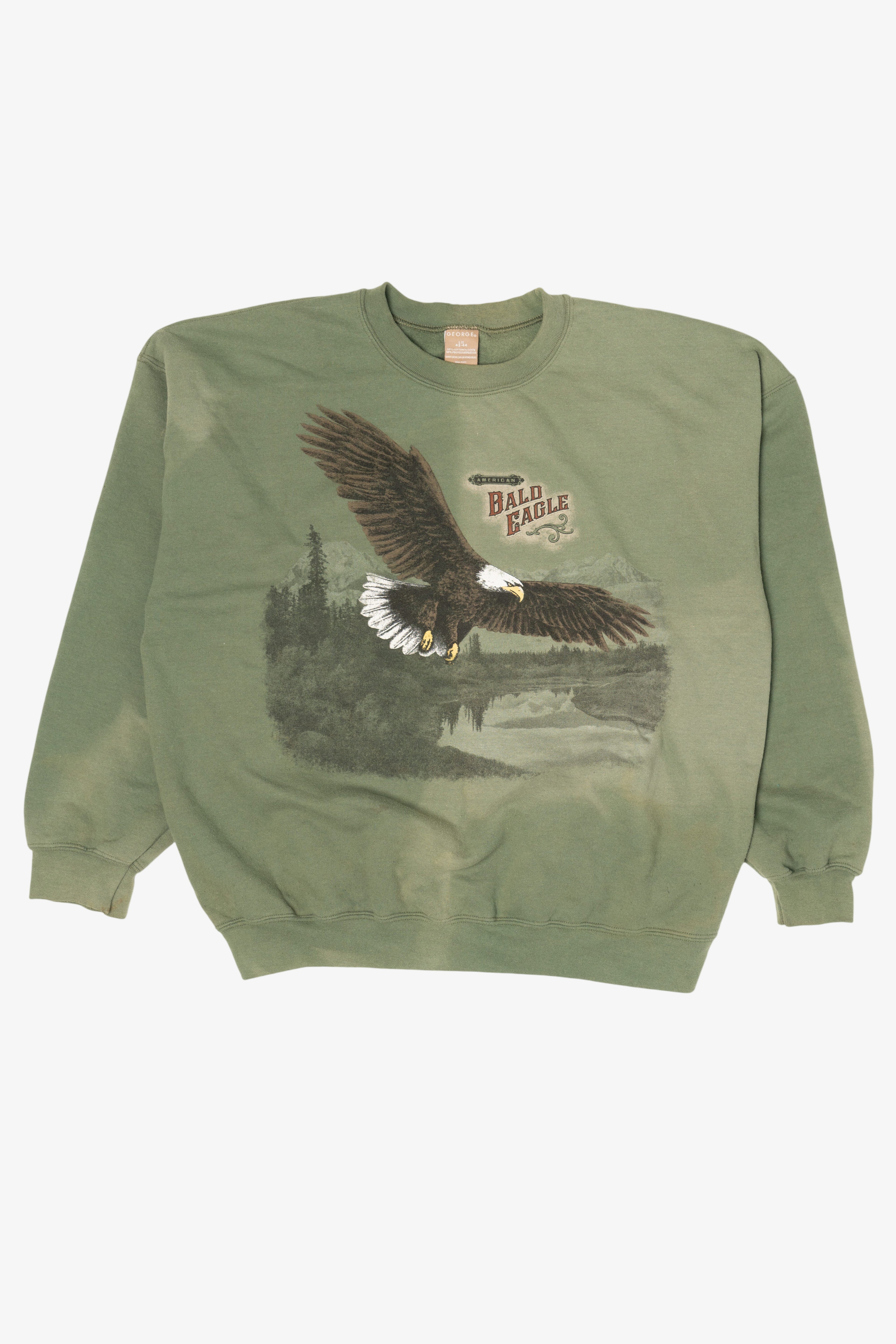 Green American Bald Eagle Sweatshirt (2010s)