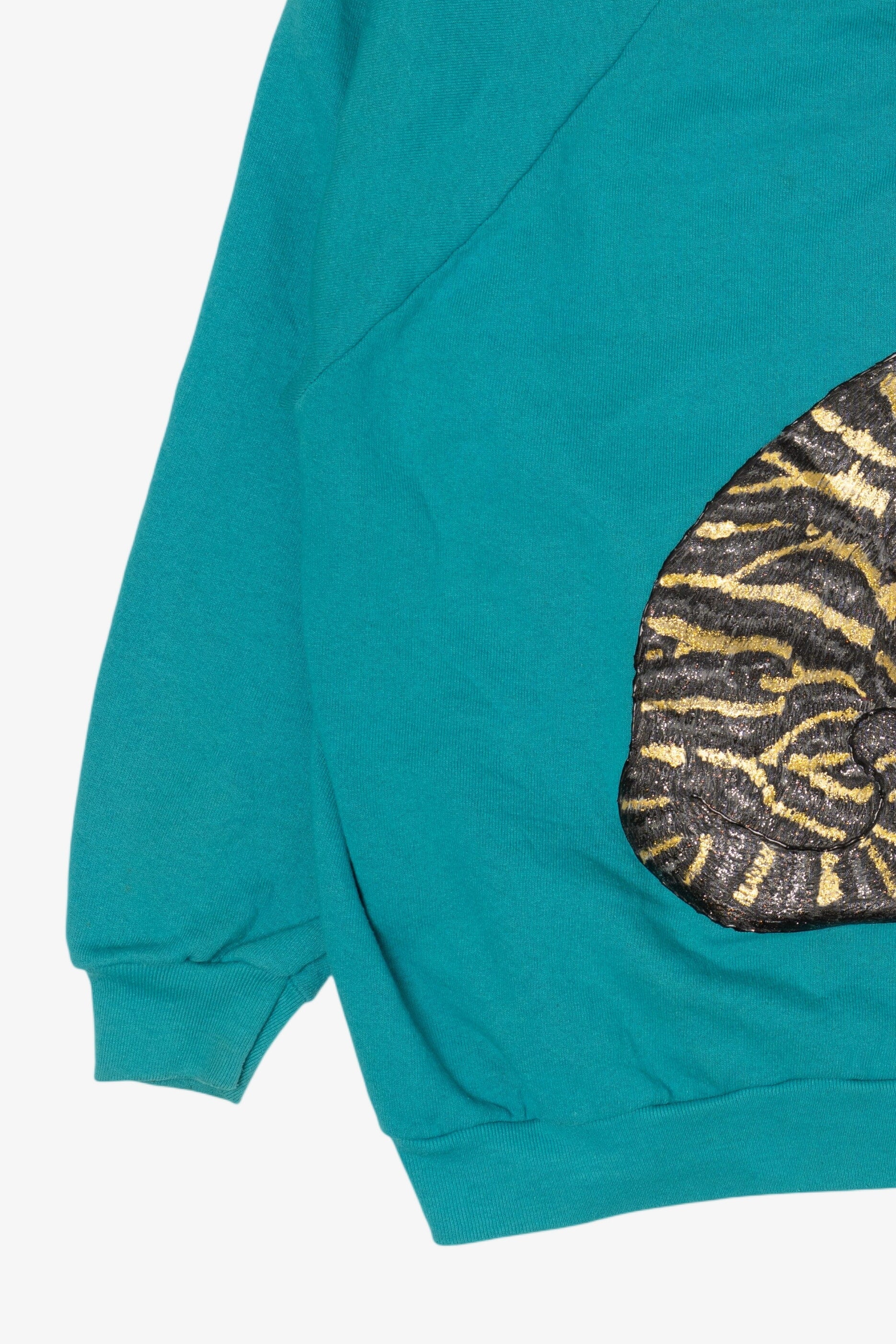 Vintage Hand Painted Cat Raglan Sweatshirt (1990s)