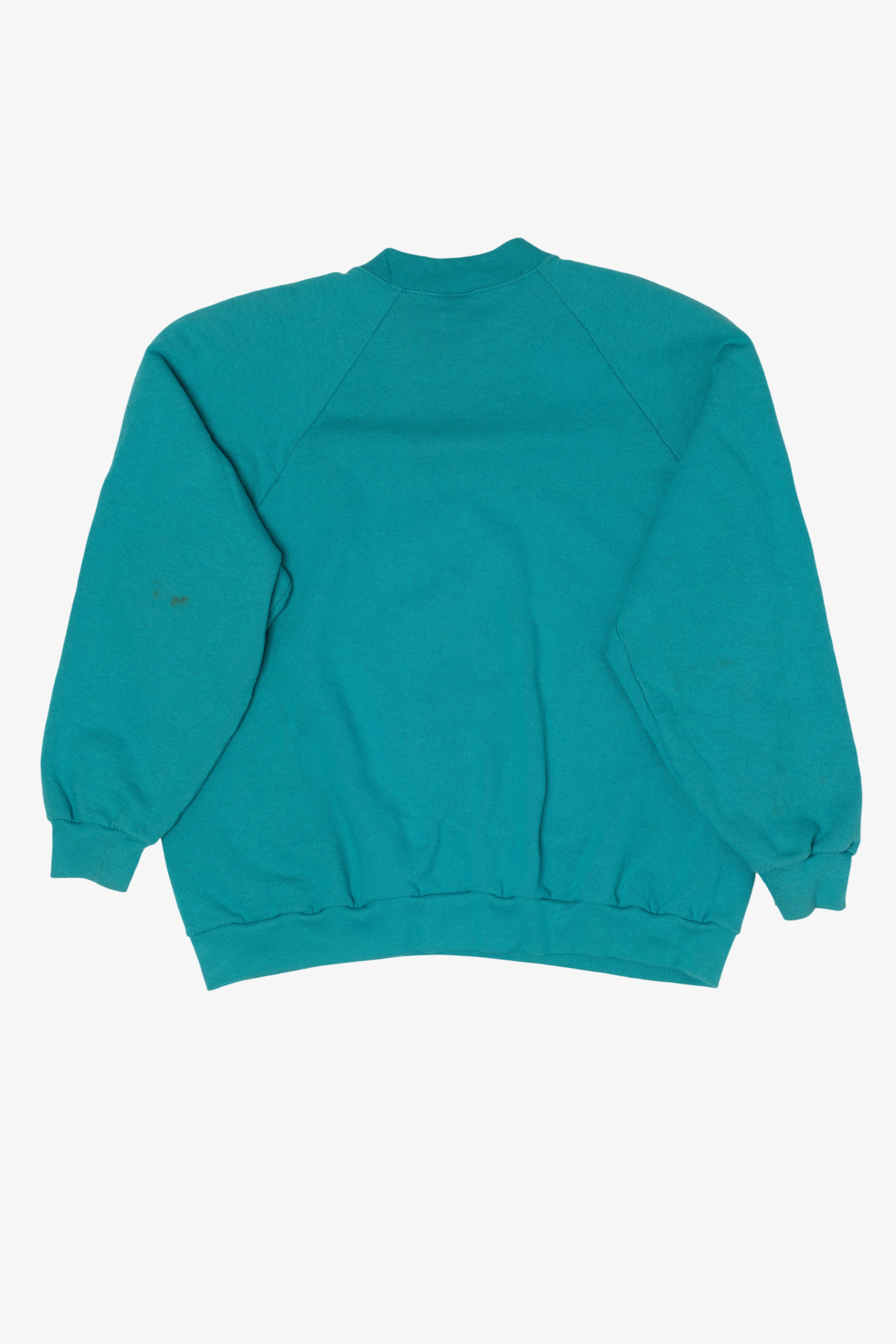 Vintage Hand Painted Cat Raglan Sweatshirt (1990s)