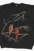 Vintage Hand Painted Cardinals Raglan Sweatshirt (1990s)