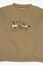 Bit & Bridle Embroidered Horses Sweatshirt
