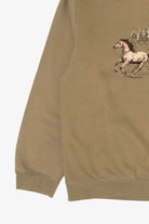 Bit & Bridle Embroidered Horses Sweatshirt