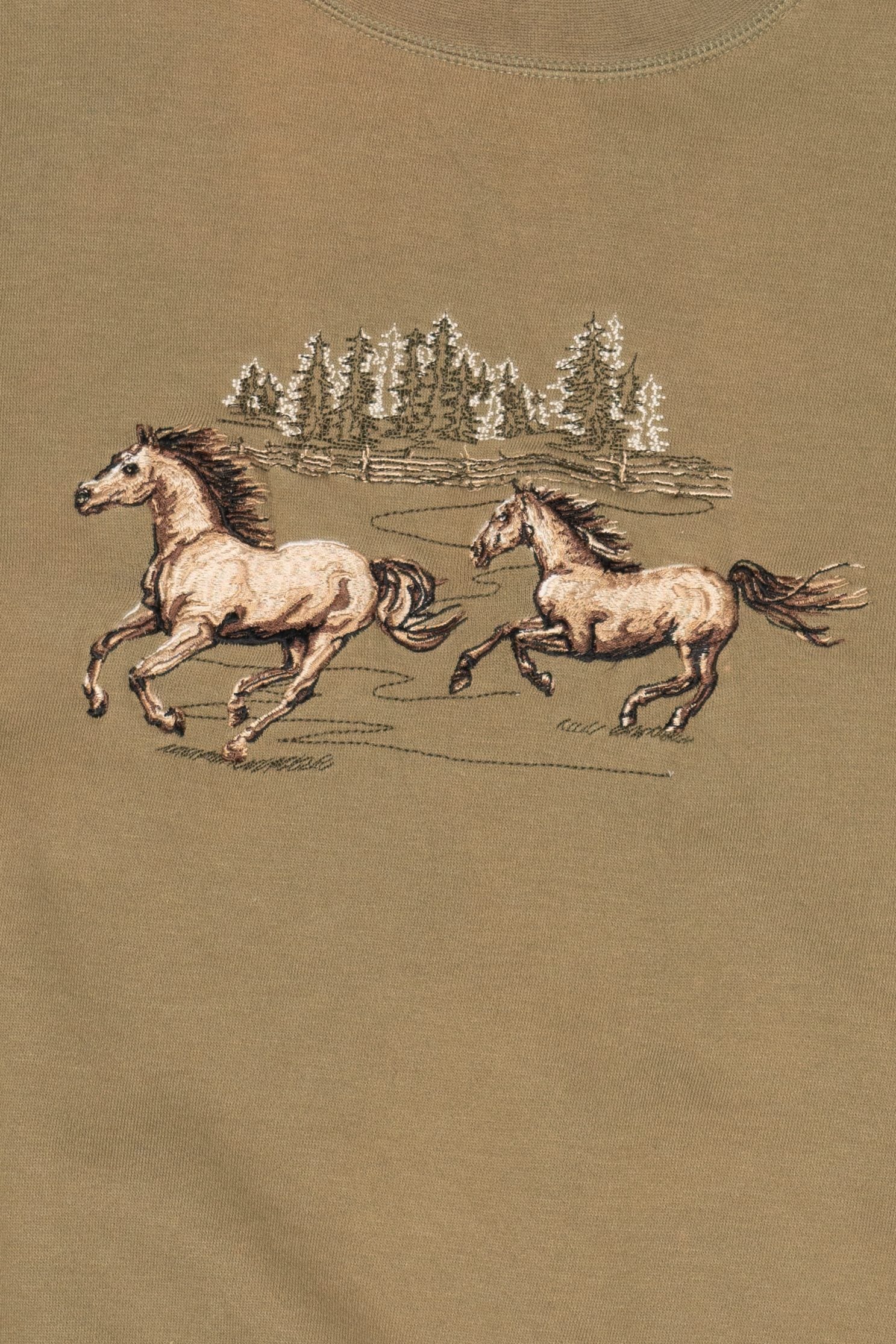 Bit & Bridle Embroidered Horses Sweatshirt