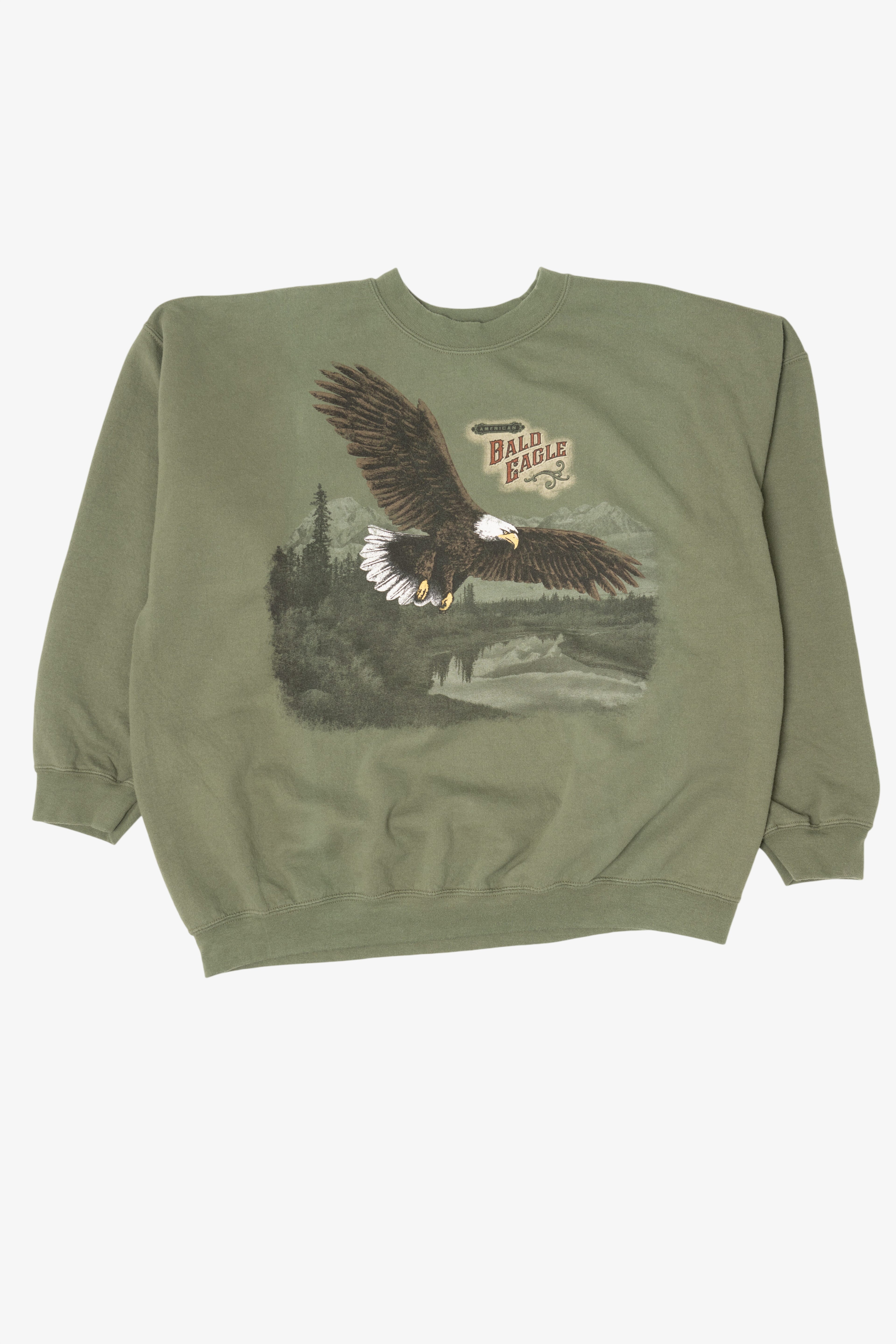 Green American Bald Eagle Sweatshirt