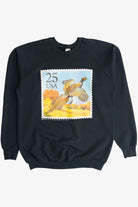 Vintage Pheasant USA Postage Stamp Sweatshirt (1990s)