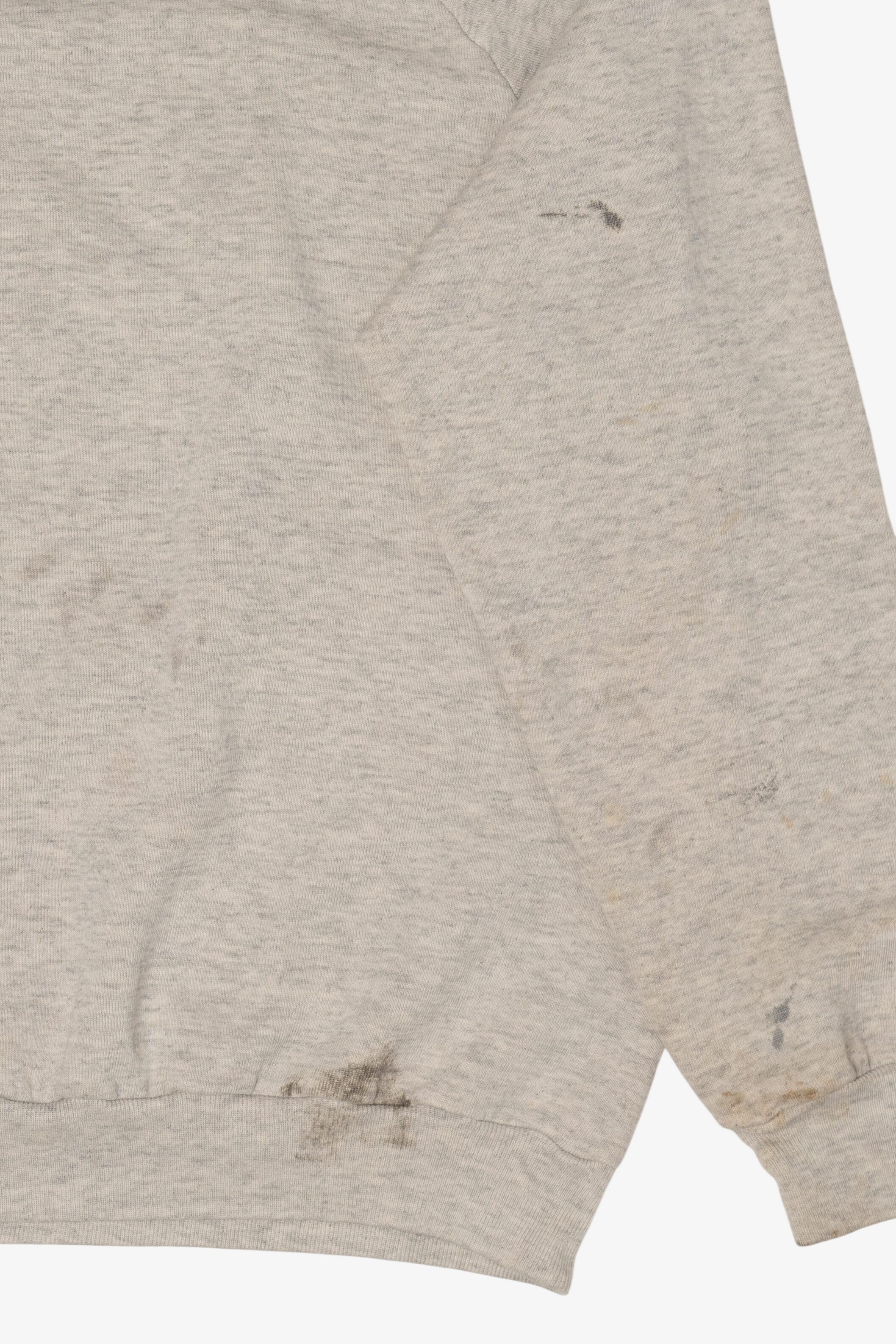 Vintage Gray Jerzees Deer Buck Raglan Sweatshirt (1990s)