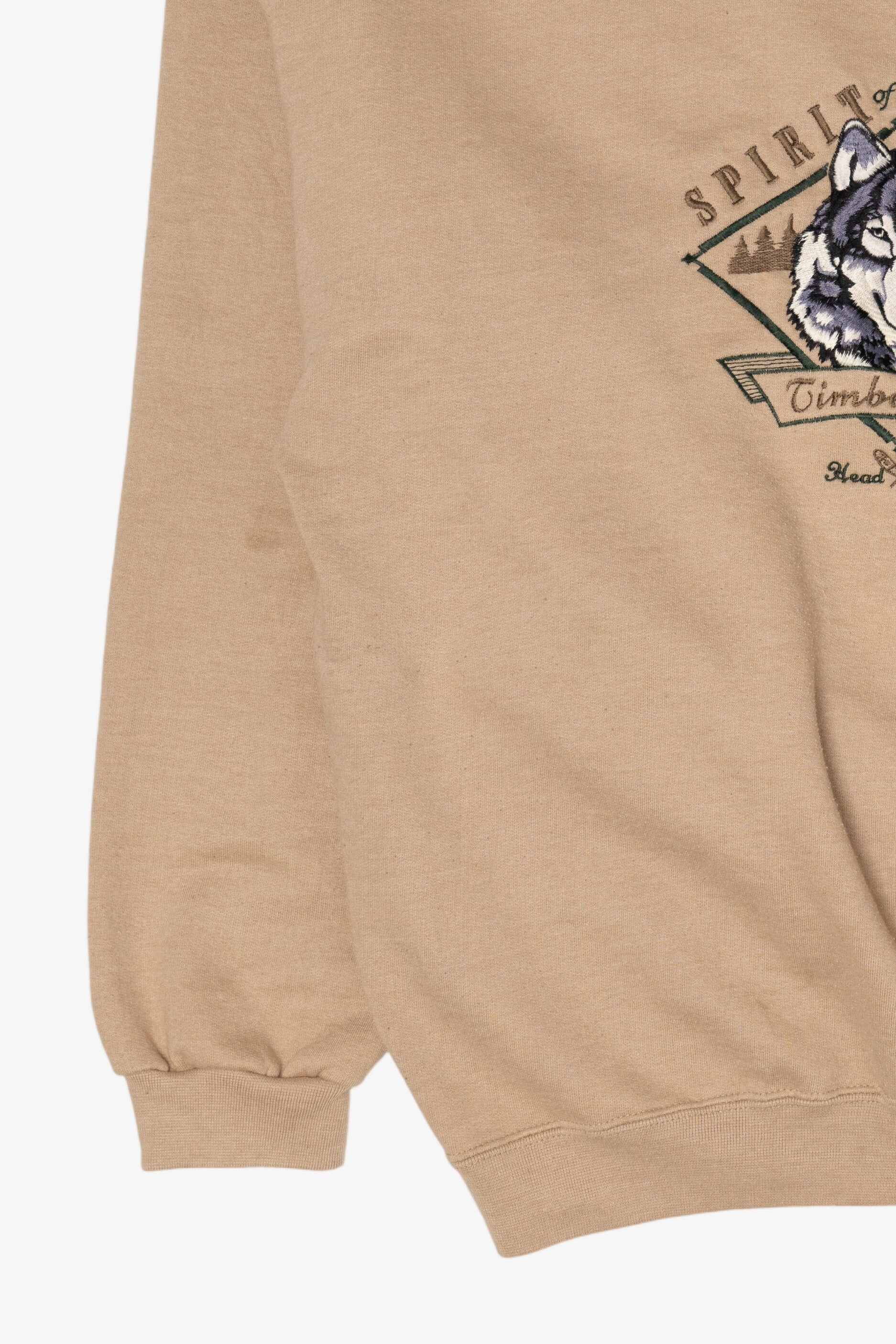 Vintage Headwaters "Spirit Of The North" Timber Wolf Sweatshirt (1990s)