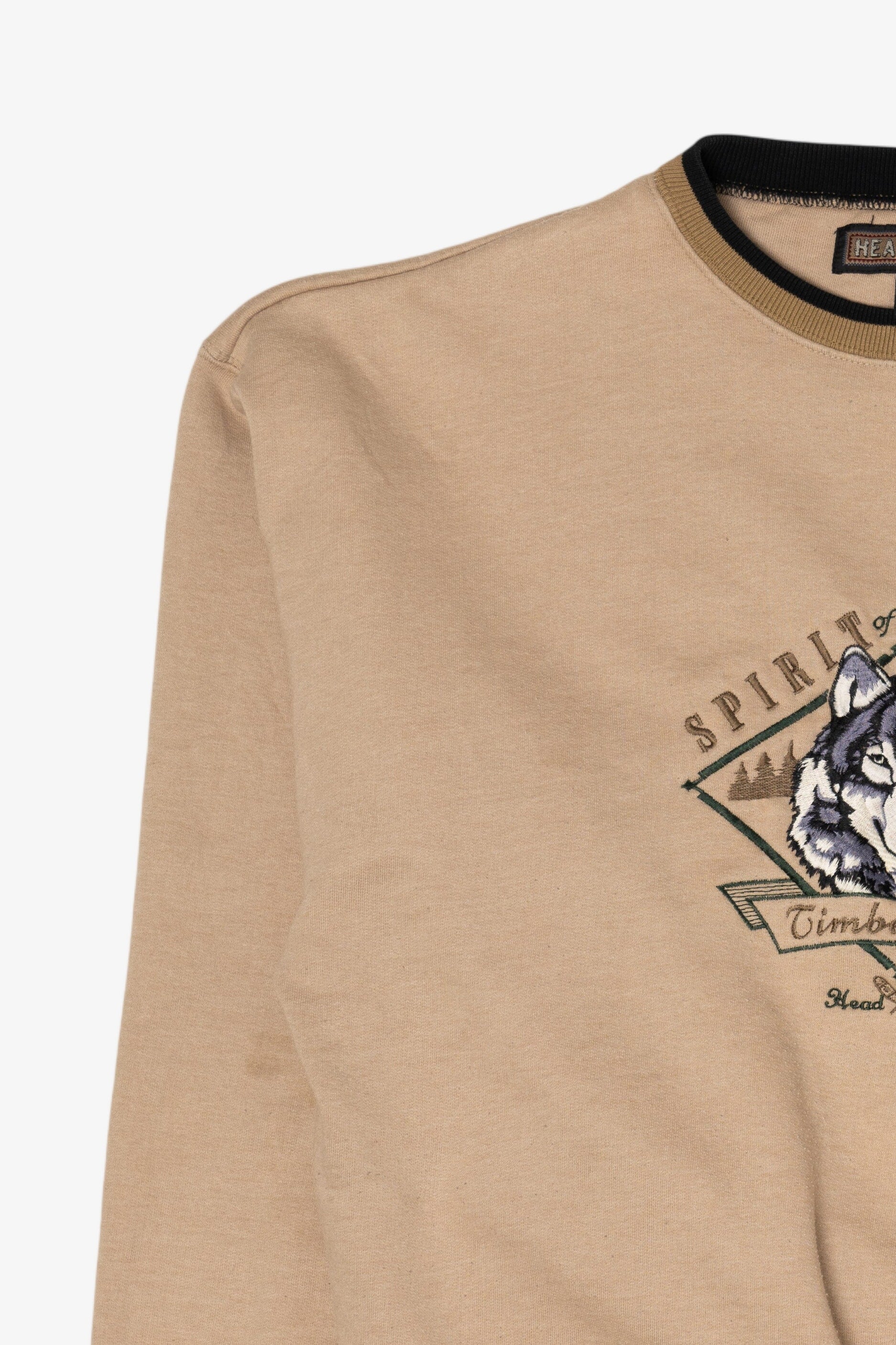 Vintage Headwaters "Spirit Of The North" Timber Wolf Sweatshirt (1990s)