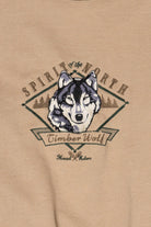 Vintage Headwaters "Spirit Of The North" Timber Wolf Sweatshirt (1990s)