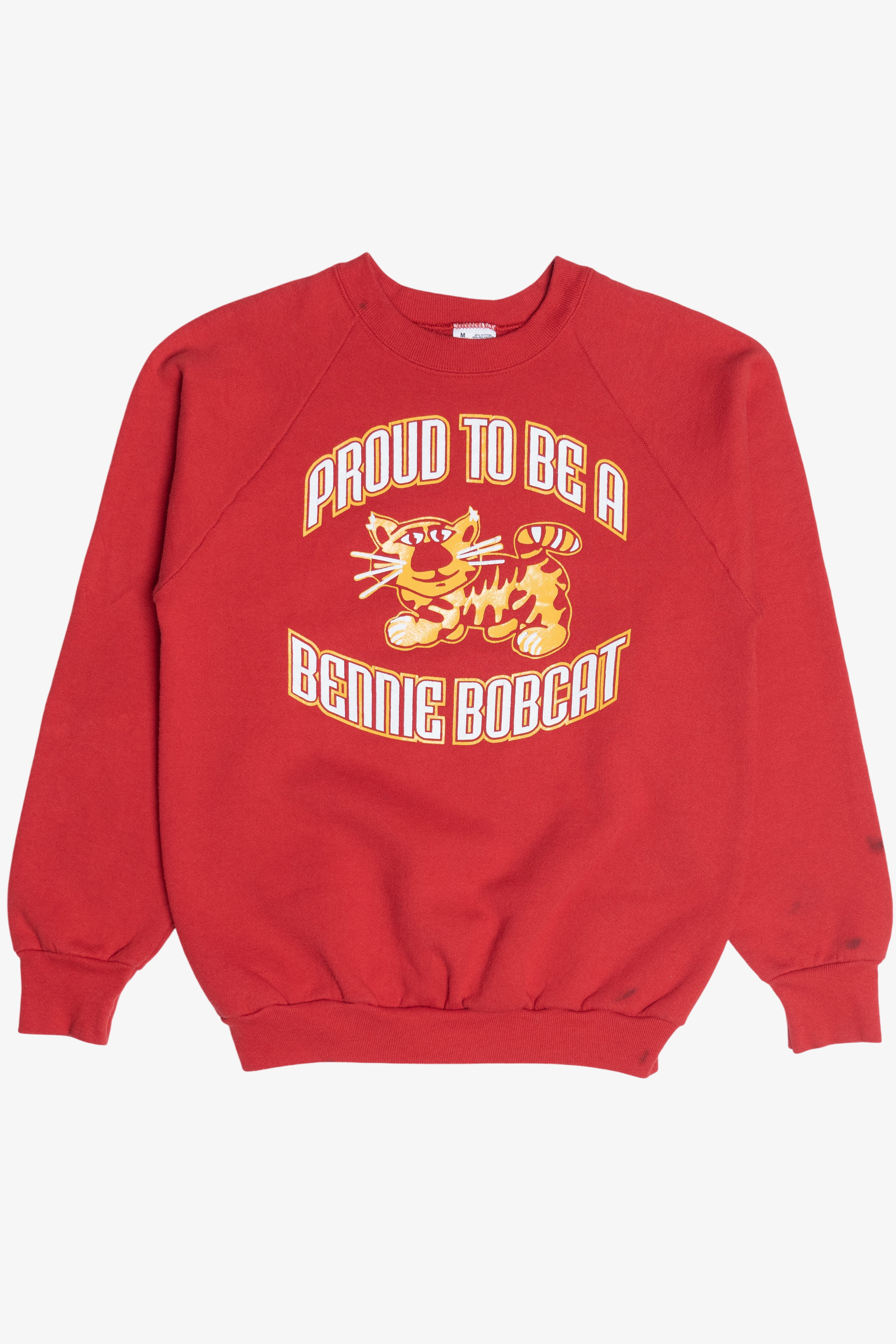 Vintage "Proud To Be A Bennie Bobcat" Mascot Sweatshirt (1990s)