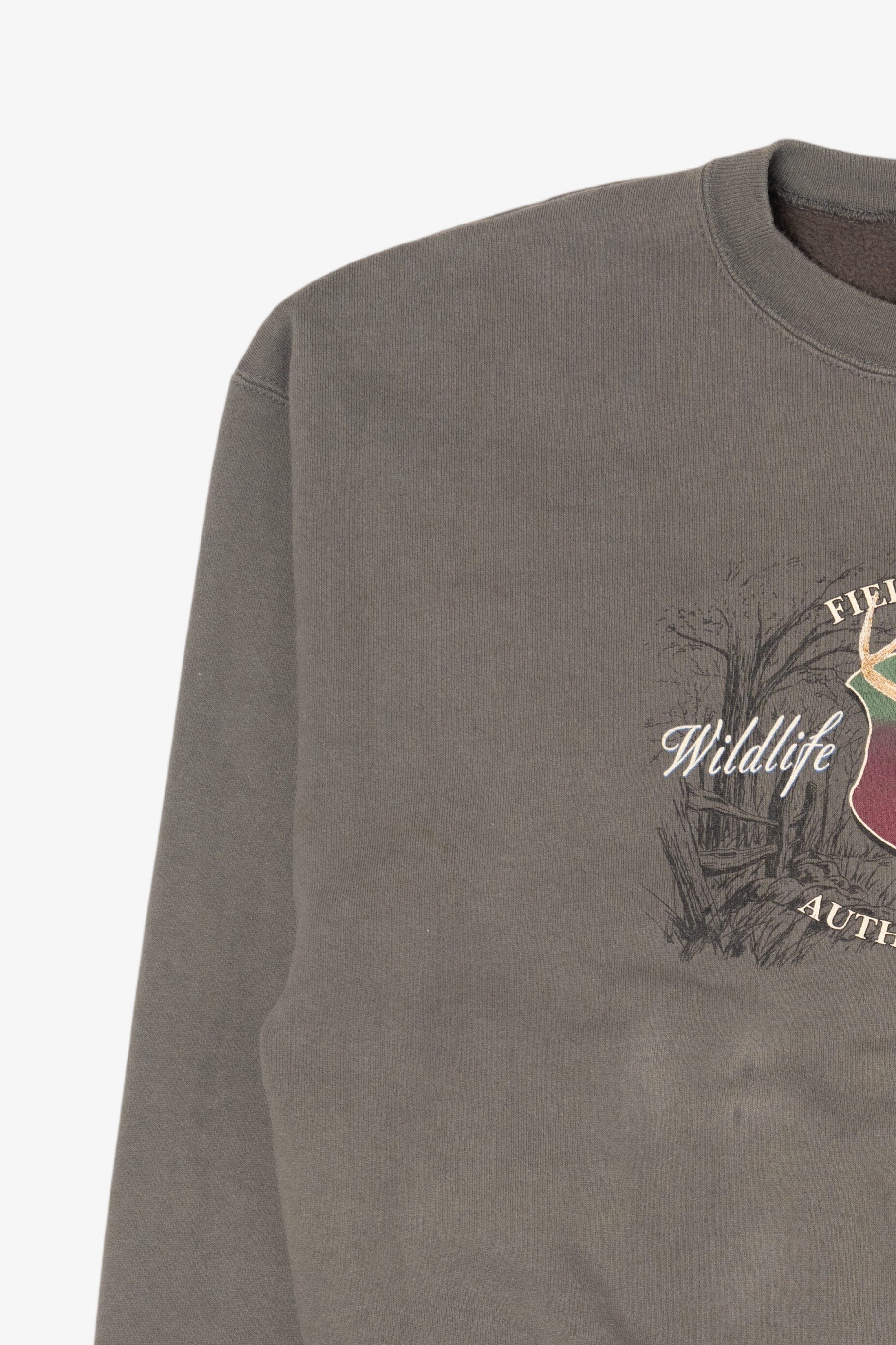 Vintage Field & Stream Wildlife Collection Authentic Gear Deer Buck Sweatshirt (1990s)