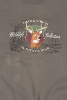 Vintage Field & Stream Wildlife Collection Authentic Gear Deer Buck Sweatshirt (1990s)