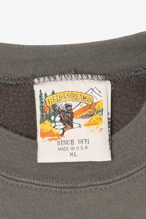 Vintage Field & Stream Wildlife Collection Authentic Gear Deer Buck Sweatshirt (1990s)