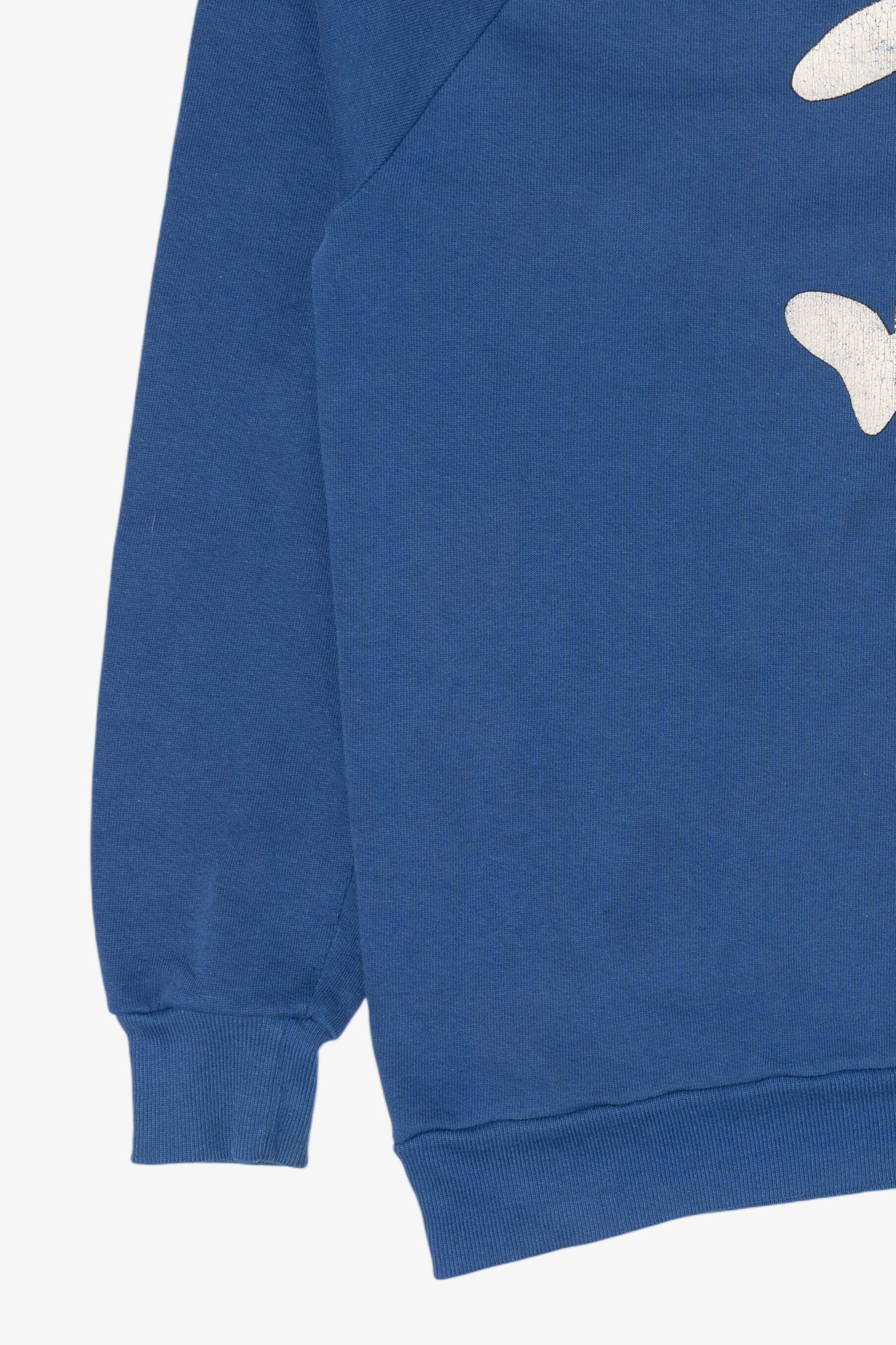 Vintage Blue "My Idea Of Exercise" Funny Bunny Raglan Sweatshirt (1990s)