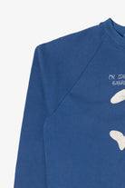 Vintage Blue "My Idea Of Exercise" Funny Bunny Raglan Sweatshirt (1990s)