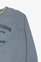 Vintage Light Blue "Lake Legend Lodge Bass Angler" Fish Sweatshirt (1990s)