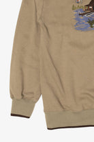 Embroidered Wildlife By Lake Log Cabin Sweatshirt