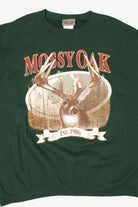 Vintage Green Mossy Oak Deer Buck Sweatshirt (1990s)