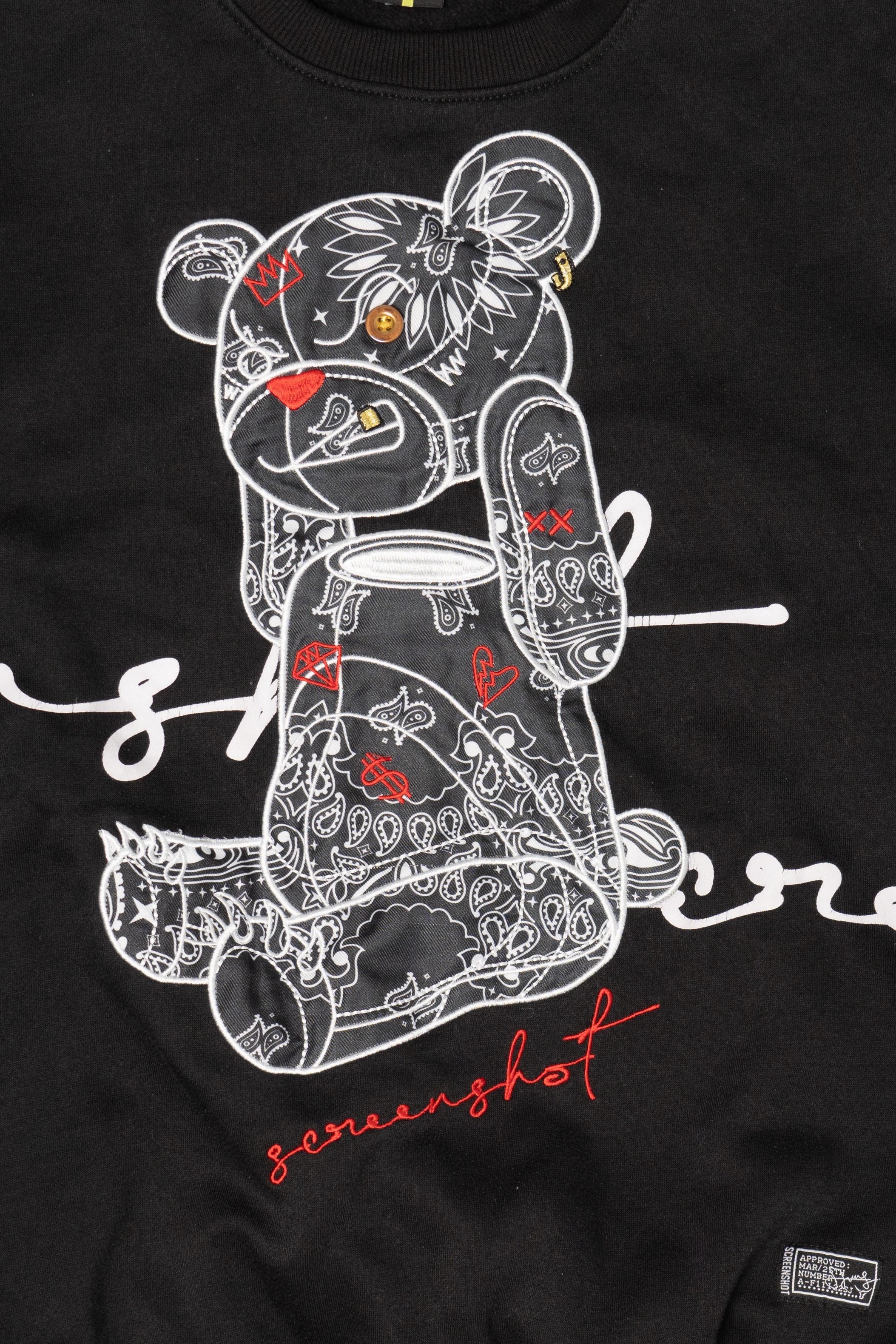 Black Screenshot Teddy Bear Sweatshirt (2020s)