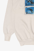 Vintage Whale Stamps Raglan Sweatshirt (1990s)