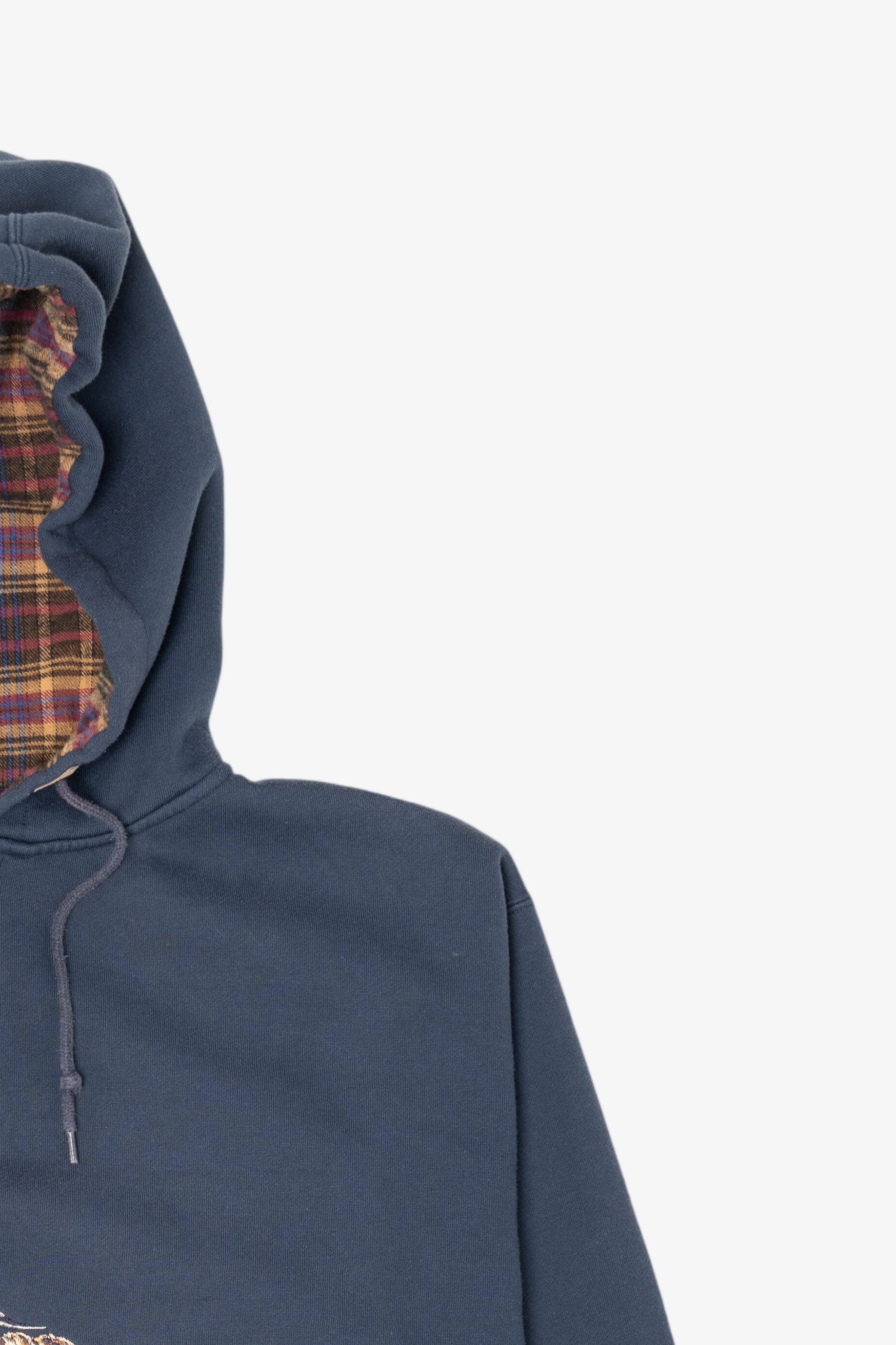 Vintage Embroidered Otter "Monterey" Plaid Lined Hooded Sweatshirt (1990s)