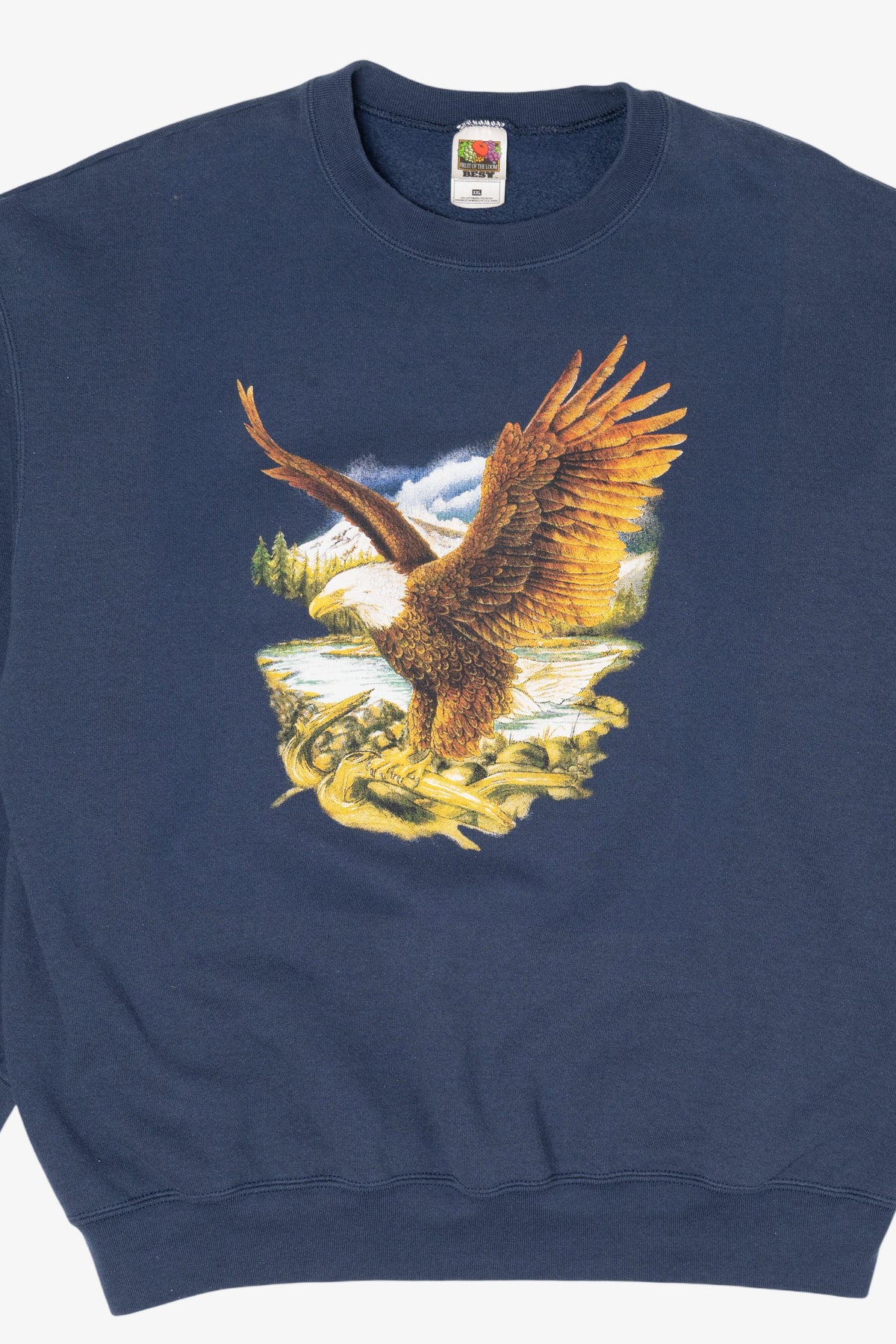 Vintage Navy Blue Bald Eagle Sweatshirt (1990s)