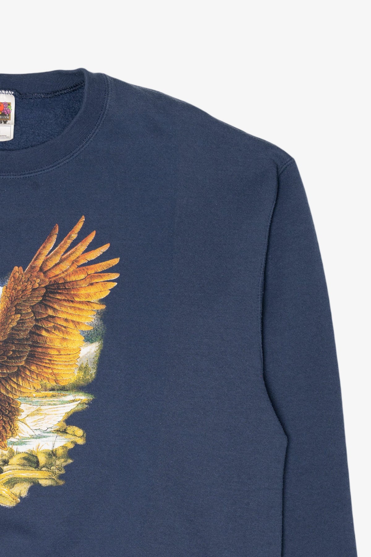 Vintage Navy Blue Bald Eagle Sweatshirt (1990s)